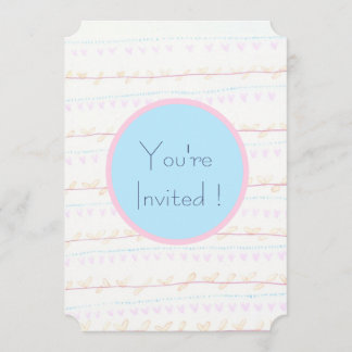 Soft Floral Vine Stripe Ticket cards