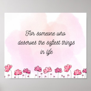 Soft Floral Wall Art Aesthetic Quote Print