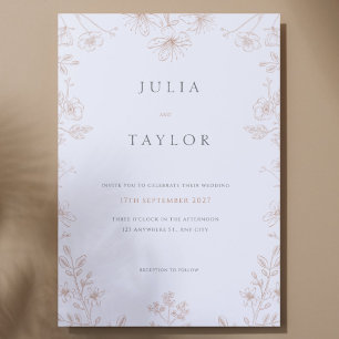 Soft Floral Wedding Invitation – Elegant Colorful