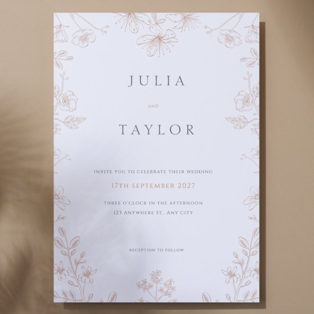 Soft Floral Wedding Invitation – Elegant Colorful  (Creator Uploaded)