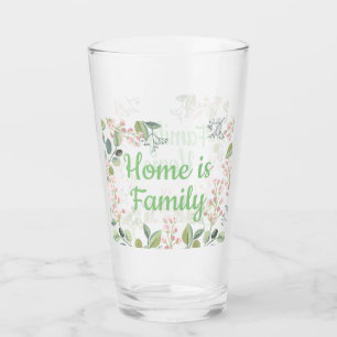Soft Floral with Leaves and Tiny Budding Flowers Glass