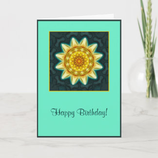 Soft Flower Mandala Birthday Card