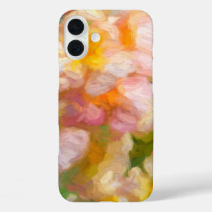 Soft Flower Painted Abstract  iPhone 16 Plus Case