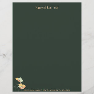 Soft Flowers ~ Letterhead Business Work Career
