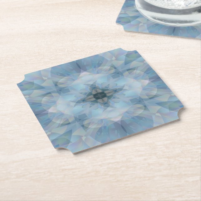 Soft Flowers Paper Coaster (Angled)