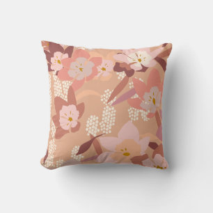Soft Flowers - Peach Cushion