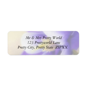 Soft Focus Blue Columbine Return Address Label