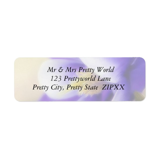 Soft Focus Blue Columbine Return Address Label (Front)