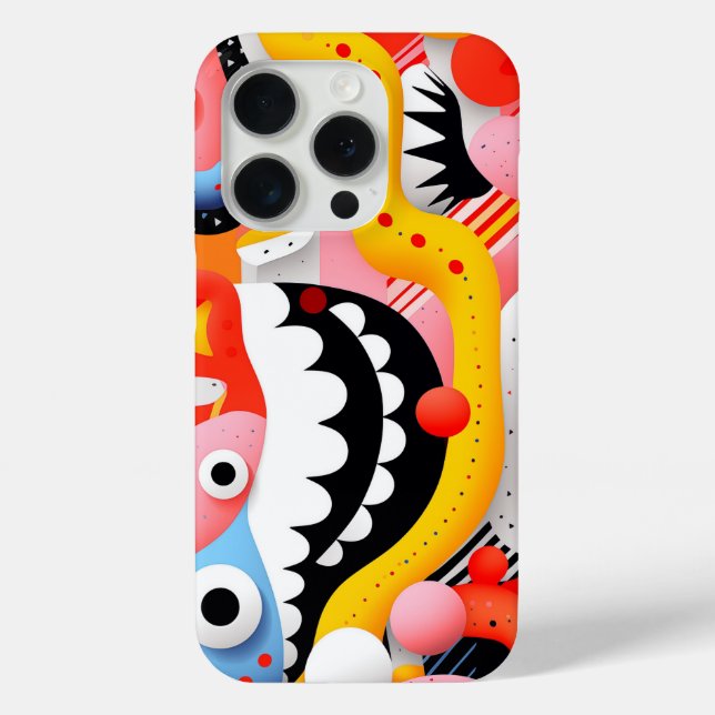 Soft forms with teeth and patterns Case-Mate iPhone case (Back)
