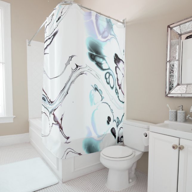 soft fractal 2 shower curtain (In Situ)