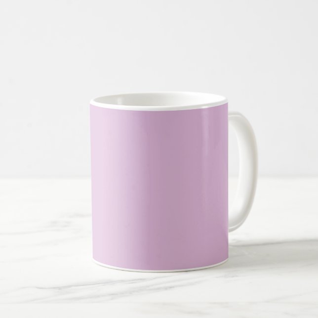 Soft French Lilac Solid Colour Coffee Mug (Front Right)