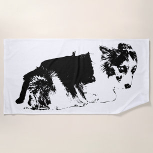Soft Gaze by the Shore Beach Towel