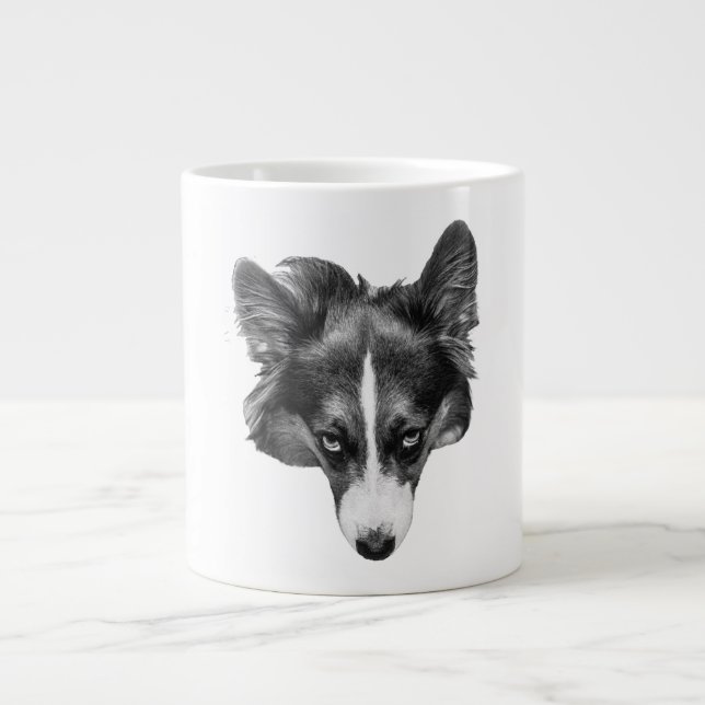 soft gaze corgi calm large coffee mug (Front)