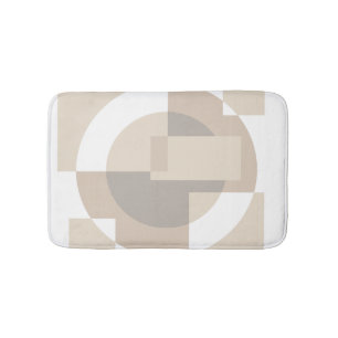 Soft Geometric Blocks – Neutral Abstract Geometry Bath Mat