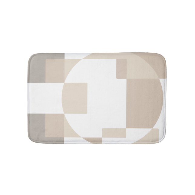 Soft Geometric Blocks – Simple and Sleek Bath Mat (Front)