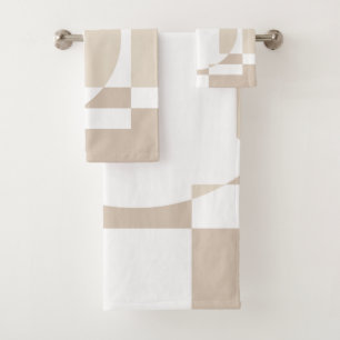 Soft Geometric Blocks – Simple and Sleek Bath Towel Set