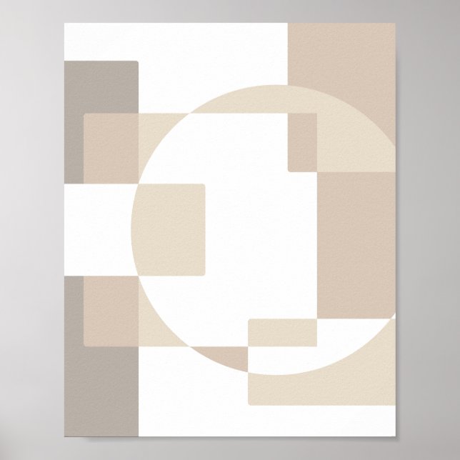 Soft Geometric Blocks – Simple and Sleek Poster (Front)