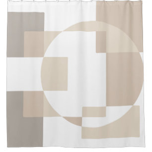 Soft Geometric Blocks – Simple and Sleek Shower Curtain