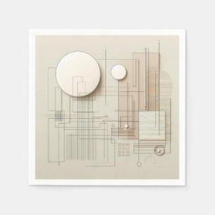 Soft Geometric Line Napkin