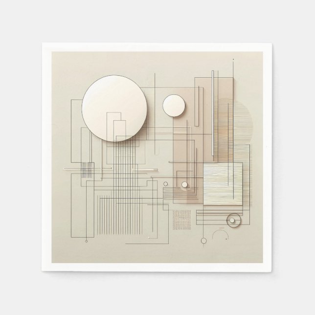 Soft Geometric Line Napkin (Front)