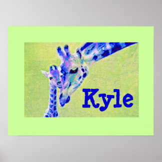 soft giraffes poster