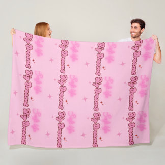 Soft girl big dreams pink throw blanket