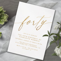 Soft Glam White and Gold | Modern 40th Birthday
