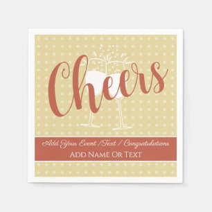 Soft Glamour / Dusty Sunflower Cheers Dots Solid Napkin