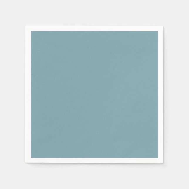 Soft Glamour - Misty Blue Slate Solid Napkin (Front)