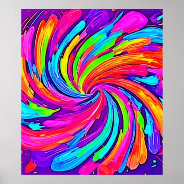 Soft Glow: Cartoon Rainbow  Poster (Front)