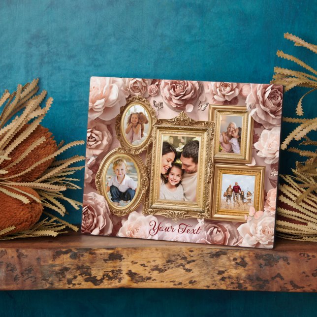 Soft Gold Baroque Floral Memory Frames Gallery (Side)