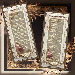 Soft Golden Baroque Grandeur Tulip Floral Wedding  Menu