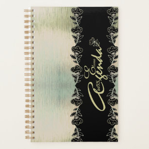 Soft Golden Flower Agenda to Customize