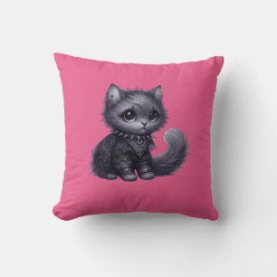 Soft Goth Kitten  Cushion