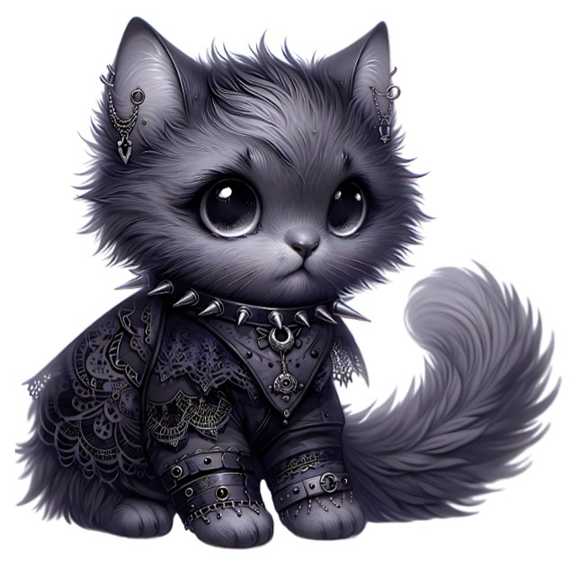 Soft Goth Kitten  T-Shirt (Creator Uploaded)