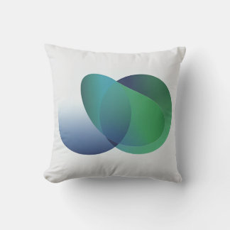 Soft Gradient Circles in Blue and Green Cushion