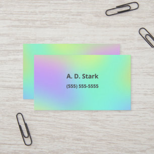 Soft Gradient Colourful Business Cards