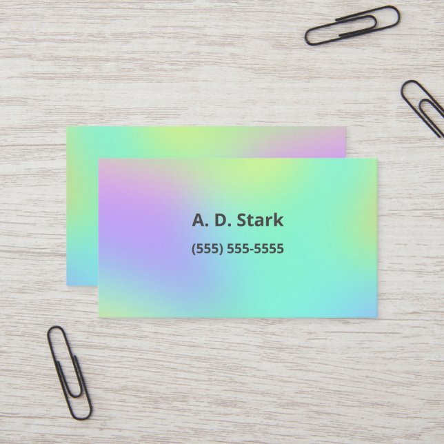 Soft Gradient Colourful Business Cards (Front/Back In Situ)