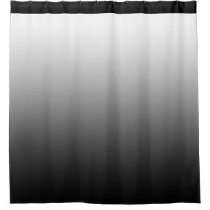 Soft Gradients Colours - black white + your ideas Shower Curtain