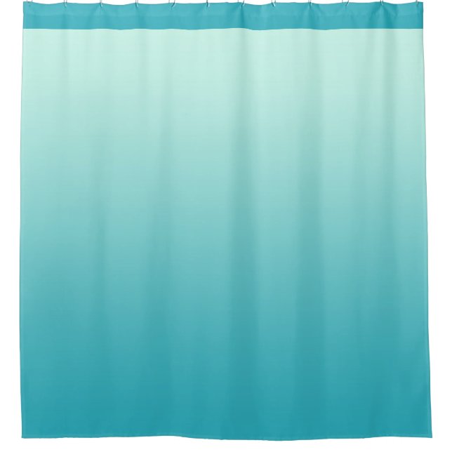 Soft Gradients Colours - ocean blue + your ideas Shower Curtain (Front)
