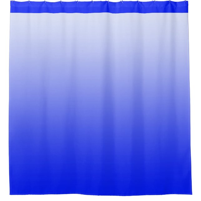 Soft Gradients Colours - royal blue + your ideas Shower Curtain (Front)