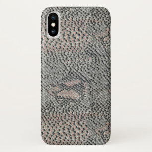 Soft Gray and Pink Snake Skin iPhone X Case