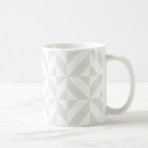 Soft Gray Geometric Art Deco Coffee Mug