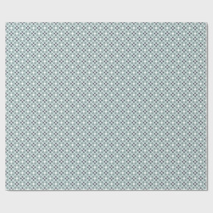 Soft Green and Slate Geometric Pattern Wrapping Paper