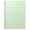 Soft Green and White Stripes Notebook