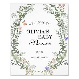 Soft Green Boho Gender Neutral Baby Shower Poster
