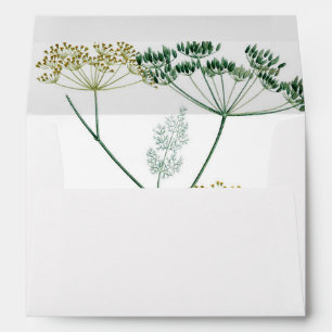Soft Green Botanical IV Envelope
