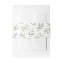 Soft Green Botanical Leaves Pattern