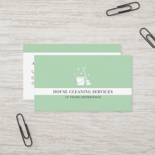 Soft Green House Cleaning Services housekeeping Business Card