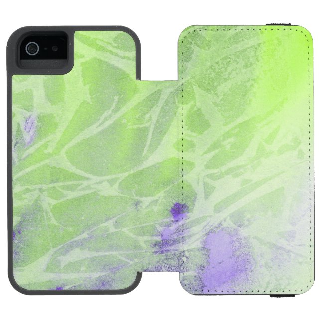 Soft Green & Lavender Harmony Incipio iPhone Wallet Case (Folio Open)